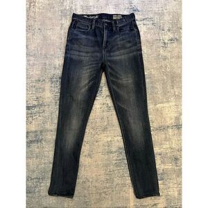 Madewell Skinny Skinny High Riser Dark Blue Faded Ankle Jeans 24 x 27